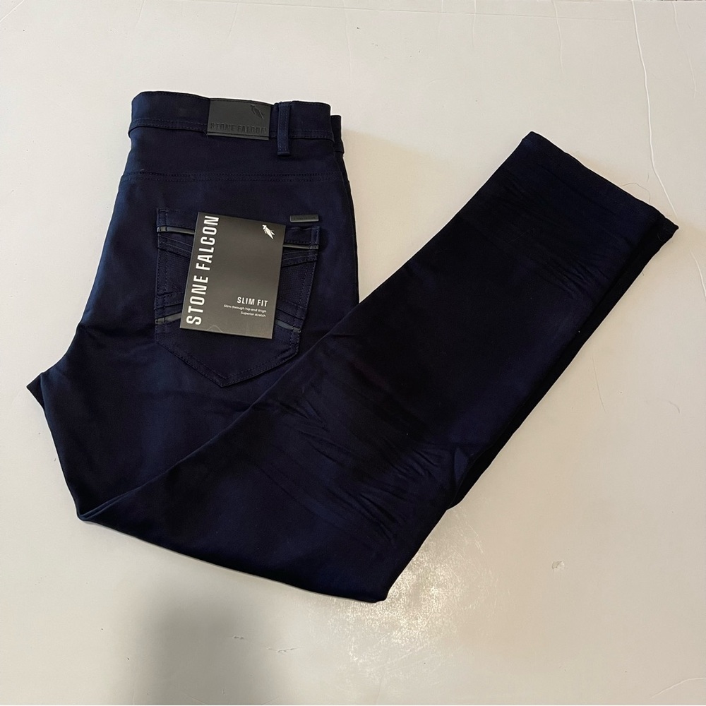 Black Stone Falcon Man Slim Fit Superior Stretch Pants